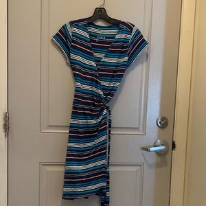 Pact Women’s Multicolor Striped Dress Size Small